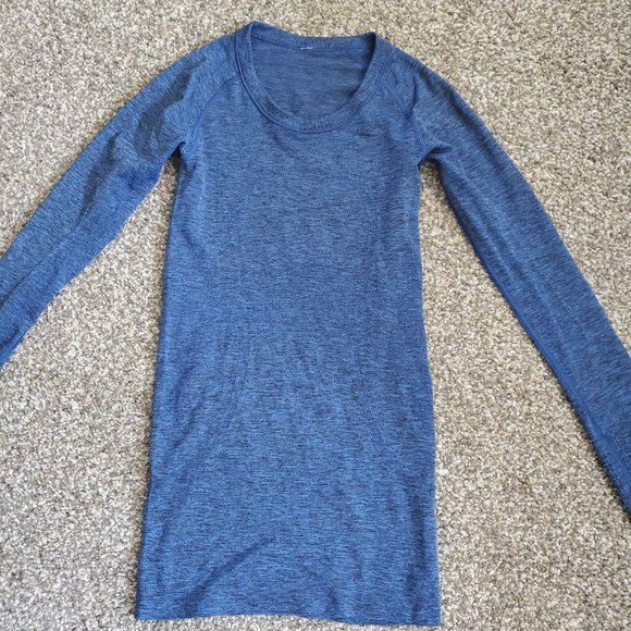 Lululemon Run Swiftly Tech Top Long Sleeve Shirt - Sapphire Blue - Size 2 - Picture 5 of 16